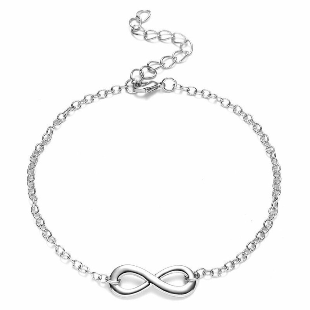 Silver Plated Swirl Love Infinity 8 Charm Bracelet Party Gift